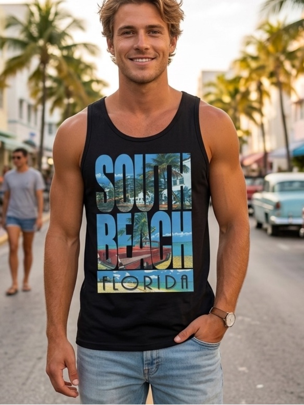 Fruit Of The Loom Florida Men’s  Sleeveless Tank Top Size Large